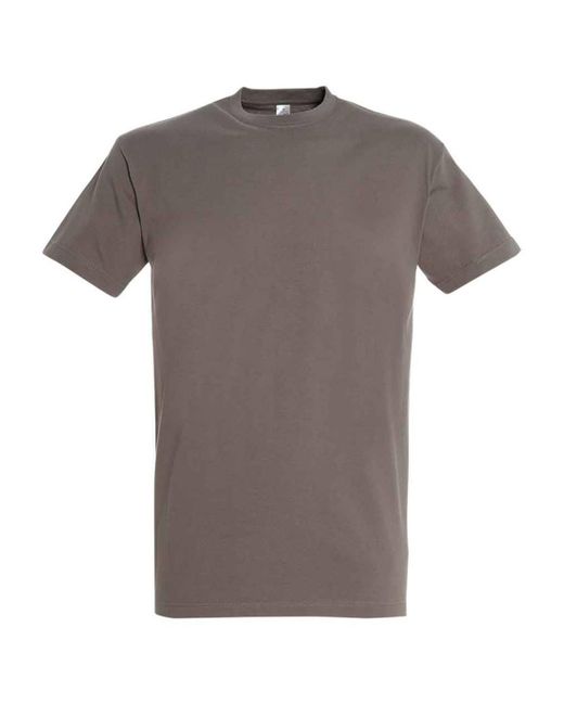 Sol's Gray Adult Imperial Heavy T-Shirt (Zinc)