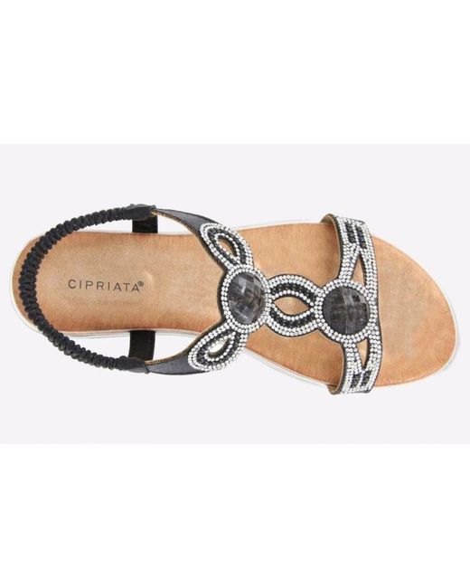 Cipriata Black Desia Sandals