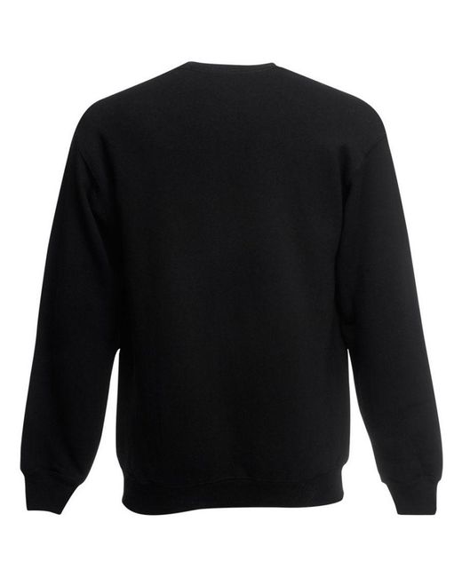 Fruit Of The Loom Black Set-In Belcoro Yarn Sweatshirt for men