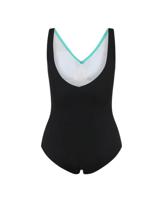 Zoggs Black Ladies Tropical One Piece Swimsuit (Tropical)