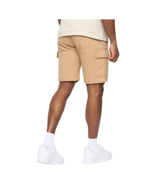 Crosshatch Natural Utilate Elasticated Waist Cargo Shorts Cotton for men