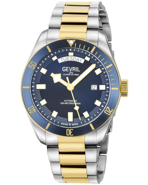 Gevril Gray Yorkville 316L Ss Case, Ring, Sunray Dial, Stainless Steel Satin Bracelet for men