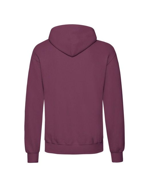 Fruit Of The Loom Purple Adults Classic Hooded Sweatshirt for men