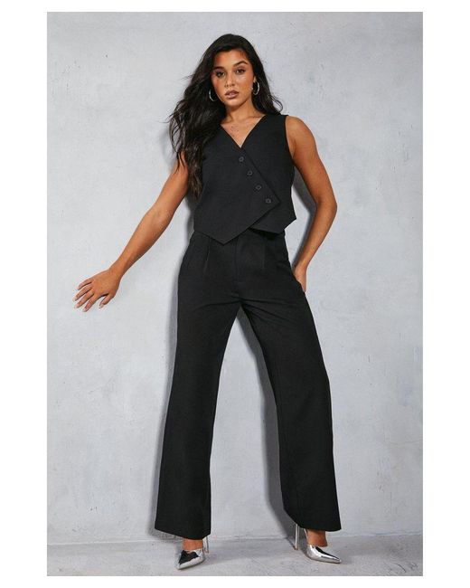 MissPap Black Tailored Oversized Woven Trousers