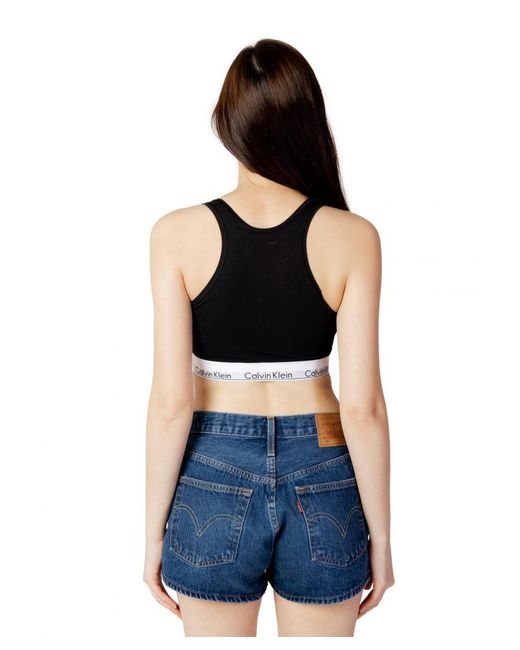 Calvin Klein Black 000Qf7214E Modern Cotton Bralette Bra
