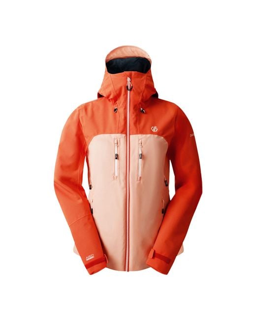 Dare 2b Orange Ladies Diverging Waterproof Jacket (Burnt Sienna/Shrimp)