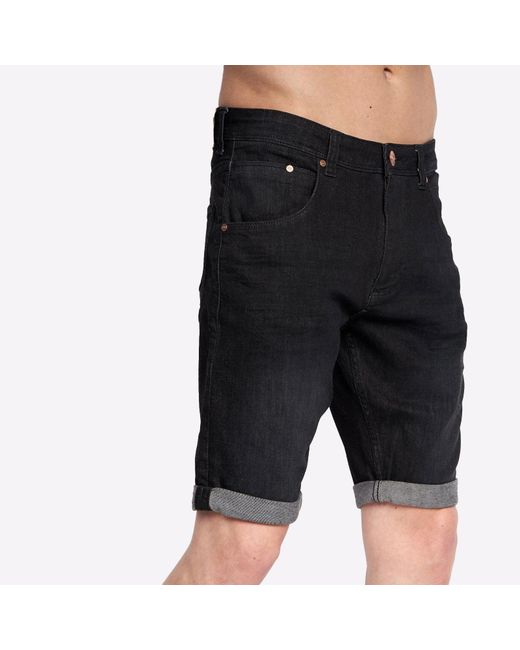 Duck and Cover Black Mustone Denim Shorts for men