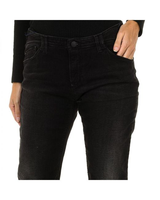 Armani Black Long Worn Effect Denim Pants 6X5J28-5D08Z