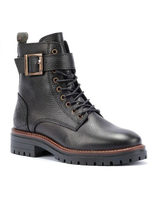 Barbour Black Heidi Leather Boots