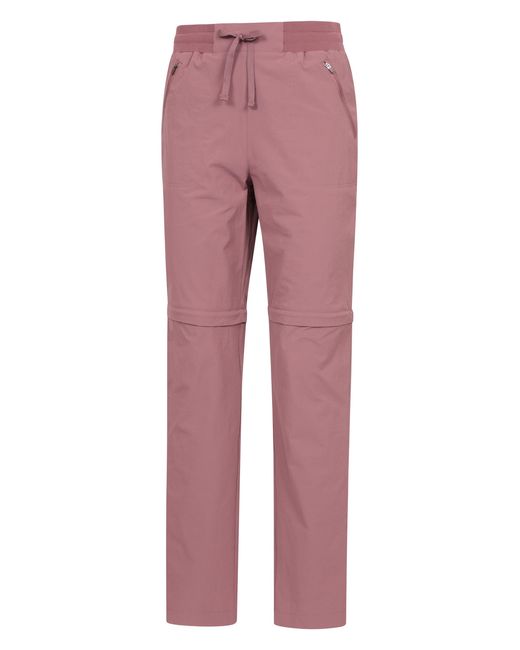 Mountain Warehouse Red 'Explorer' Zip Off Trouser Short Lightweight Quick Dry Convertible Pants Polyamide