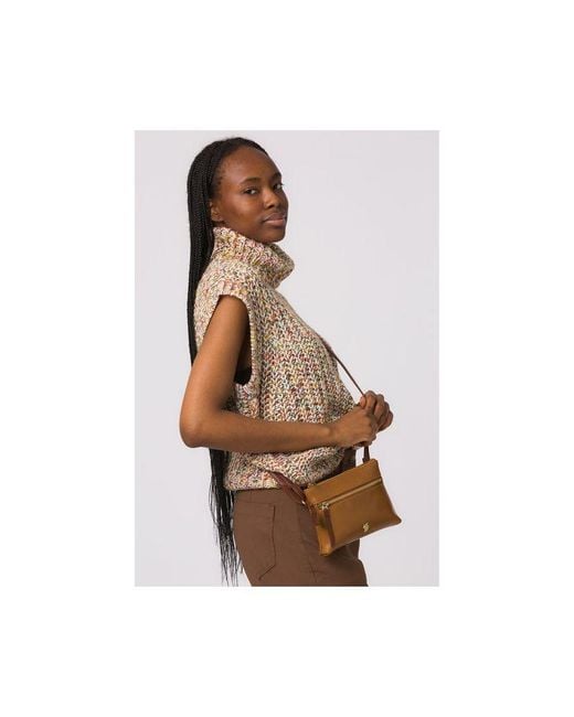 Conkca Brown 'Sweetie' Dark & Conker Leather Cross Body Bag
