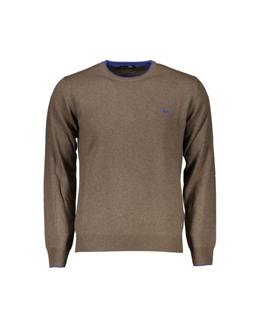 Harmont & Blaine Brown Crew Neck Jumper Knitwear Ha23583 for men