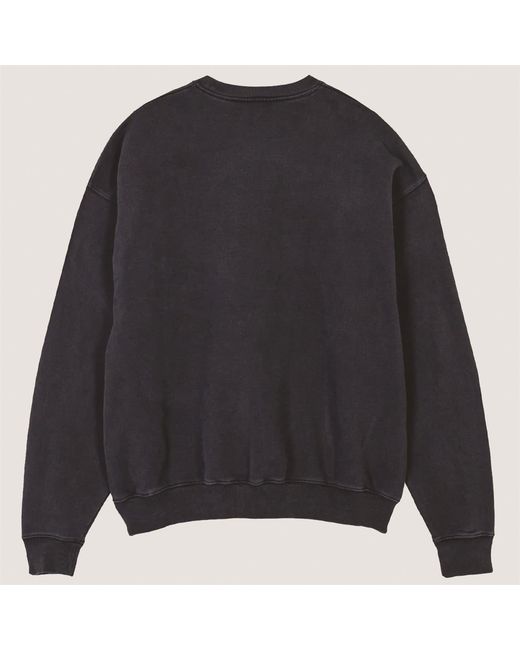 Lyph Black Punk Text Graphic Crew Neck Long Sleeve Sweatshirt for men