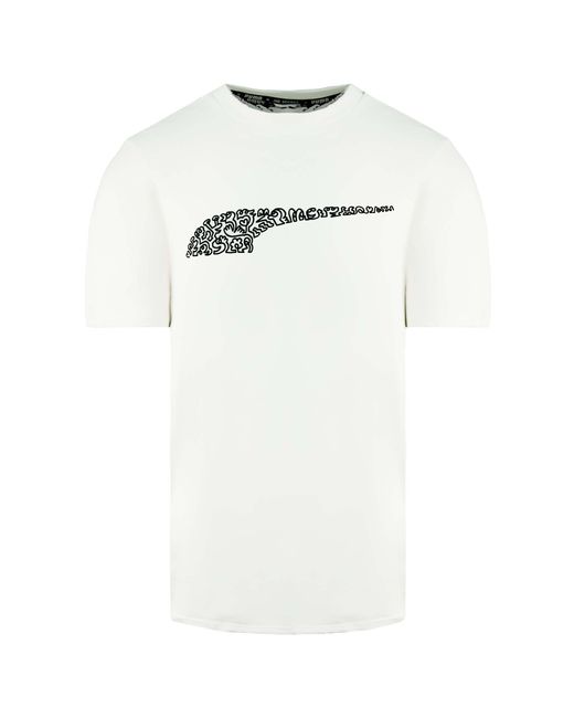 PUMA White X Mr. Doodle Short Sleeve Crew Neck T-Shirt 530650 02 Cotton for men