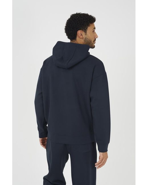 Brave Soul Blue Relaxed Fit Overhead Hoodie for men
