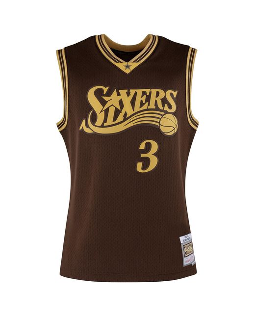 Mitchell & Ness Brown Nba Philadelphia 76Ers 3 Iverson Swingman Jersey for men