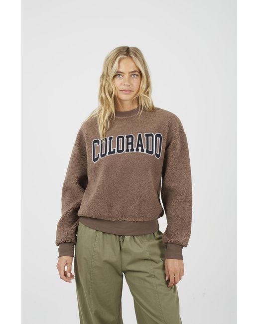 Brave Soul Natural Borg Sweatshirt