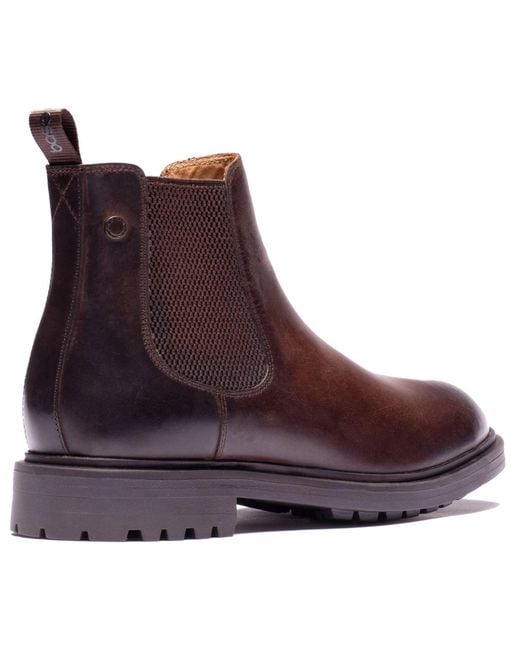 Base London Brown Roebuck Leather Boots for men
