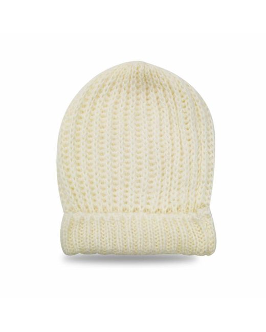 Rjm Natural Ladies Knitted Hat Soft Warm Winter Beanie Everyday Thermal Cap