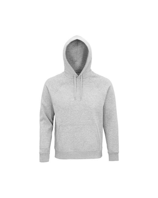 Sol's Gray Adult Stellar Organic Hoodie Marl)