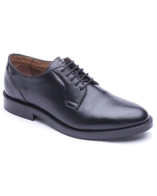 Base London Blue Luca Leather Derby Shoes for men