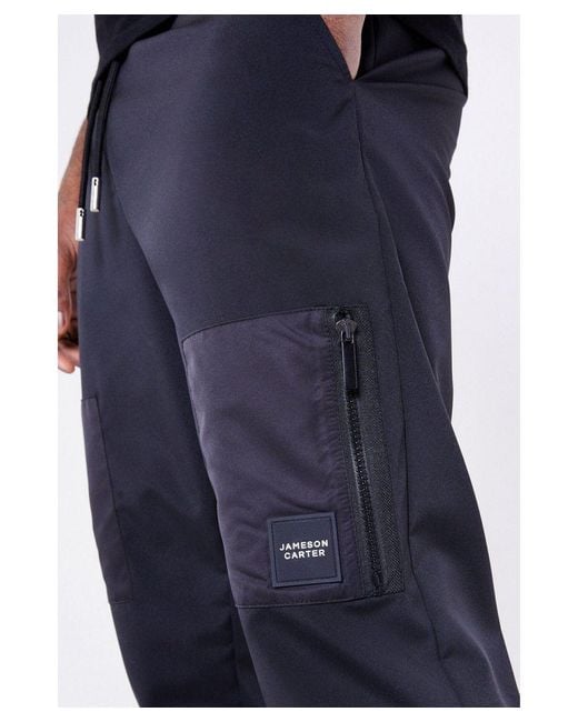 Jameson Carter Blue ‘Stealth’ Lightweight Cargo Pants for men