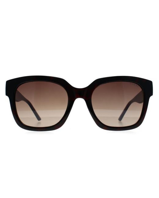Guess Gf6128 52f Donker Havana Bruin Gradiënt Zonnebril in het Brown