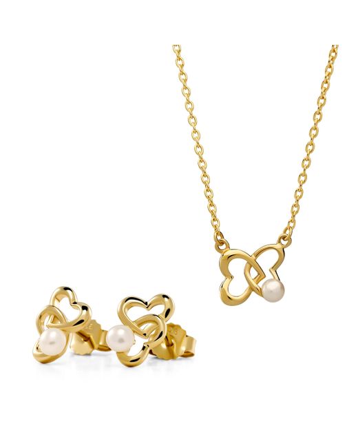 Orphelia Metallic 'Lili' 925 Sterling Set: Chain-Pendant + Earrings