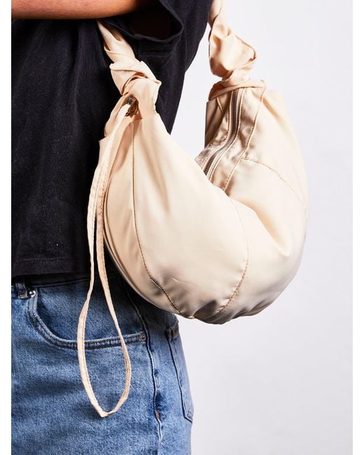 SVNX White Soft Oversized Scrunchie Strap Bag