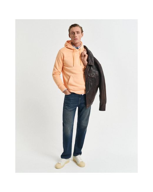 Gant Orange Fit Shield Hoodie for men