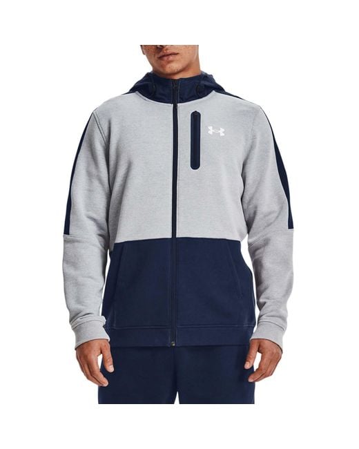 Under Armour Threadborne Full-zip Hoodie In Grijs in het Blue voor heren