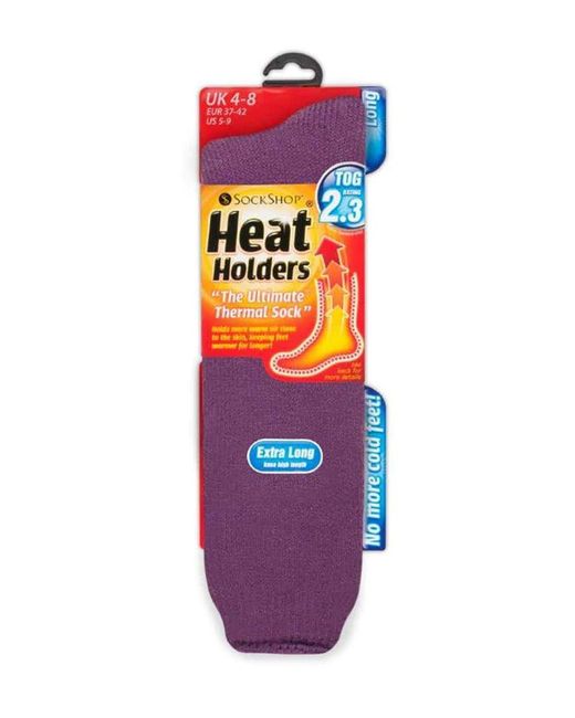 Heat Holders Purple Ladies Extra Long Thermal Socks