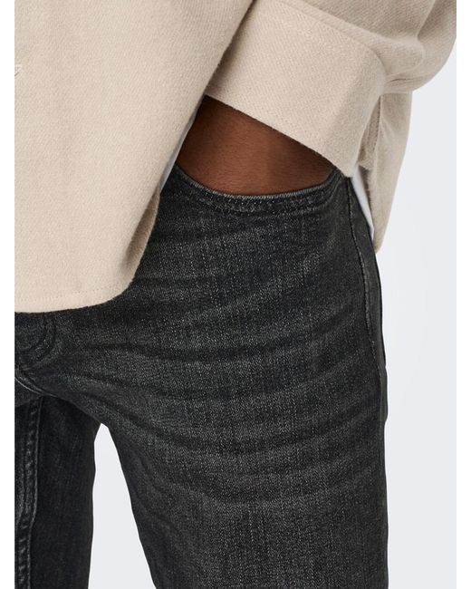 Only & Sons Natural Loom Slim Jeans for men
