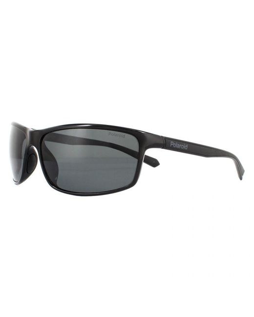 Polaroid Gray Sport Wrap Polarized Sunglasses for men