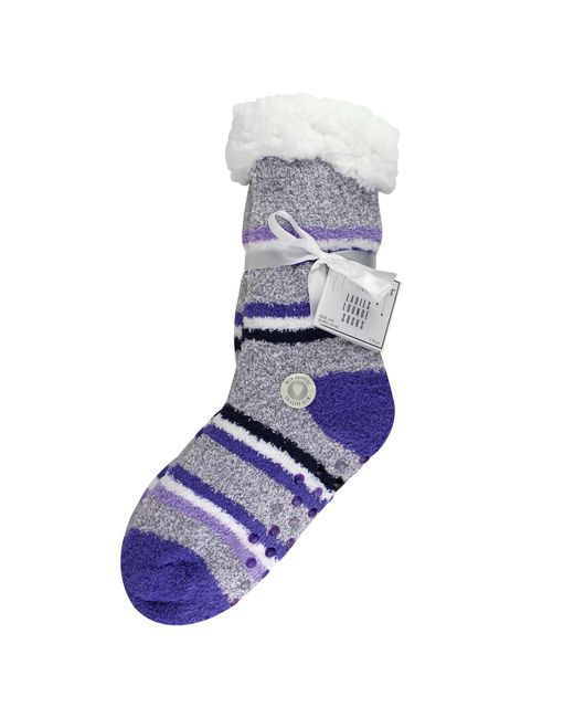 Sock Snob Purple Ladies Soft Fluffy Lounge Socks