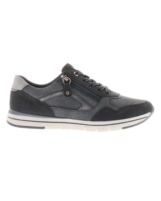 Relife Black Trainers Leap Lace Up