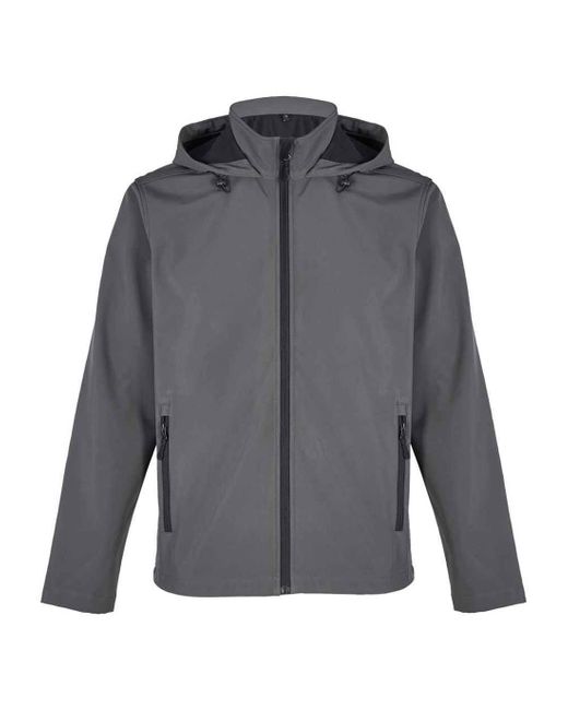 Sol's Gray Race Hooded Soft Shell Jacket for men