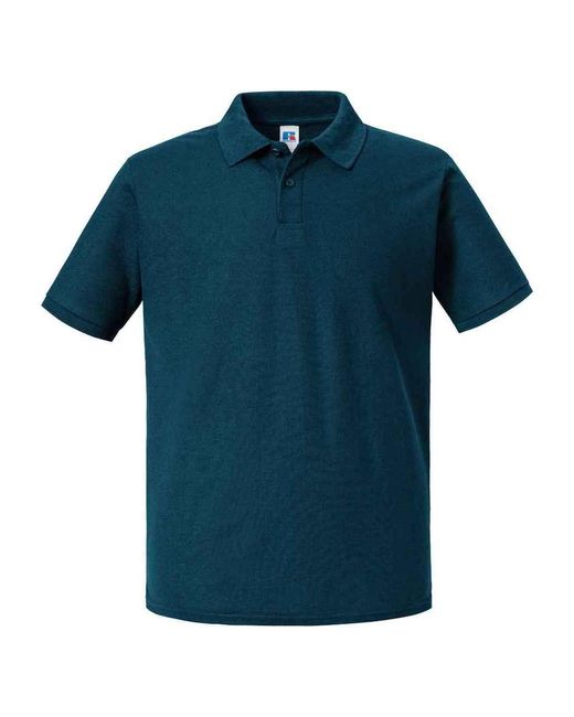 Russell Blue Authentic Pique Polo Shirt (Petrol) for men
