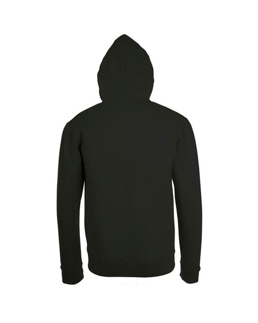 Sol's Black Stone Zip Up Plain Hoodie for men