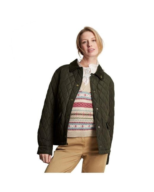 Joules Green Arlington Quilted Padded Country Coat