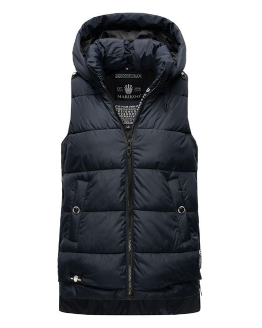 Marikoo Gewatteerd Vest – Zarinaa, Licht Met Afneembare Capuchon in het Black