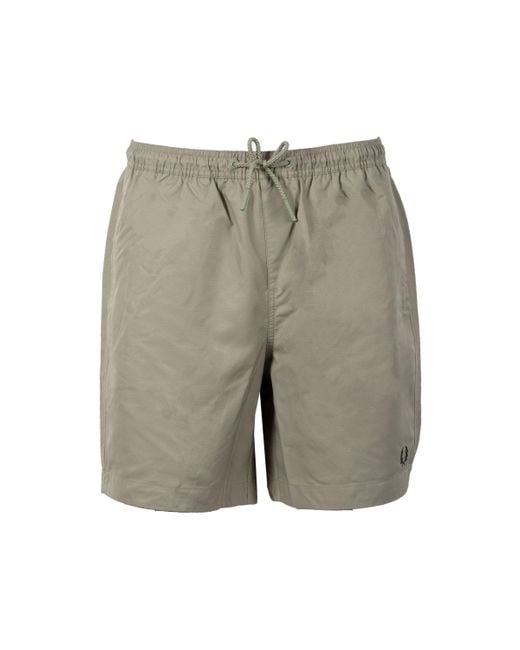 Fred Perry Gray Classic Swim Shorts Mint for men