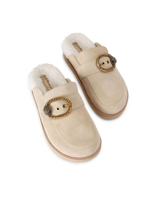 Kurt Geiger Natural Suede Bromley Chunky Mule Mules