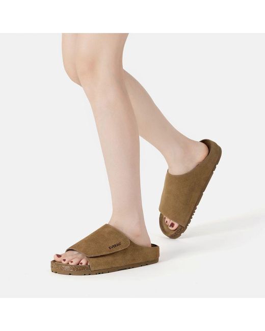 EVER AU Brown Australia Jacky Leather Sandals