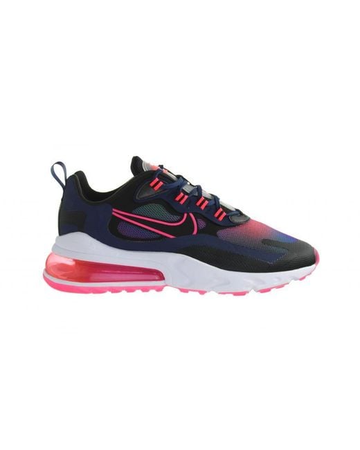 Nike Blue Air Max 270 React Se Laceup Synthetic Trainers Ck6929 400