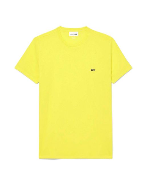 Lacoste Yellow Pima T Shirt for men