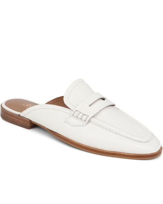 Jones Bootmaker White Jola Leather Mules