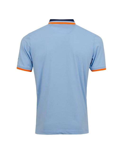 PUMA Blue X Tipped Performance Fit Drycell Golf Polo Shirt 596810 01 for men