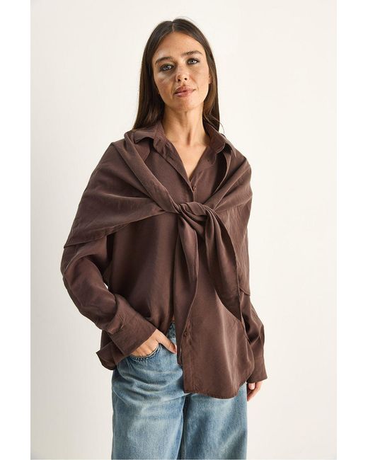 Bianco Lucci Brown Shirt