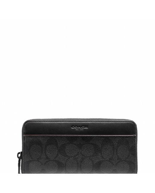 COACH Black Accordion Wallet for men